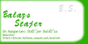 balazs stajer business card